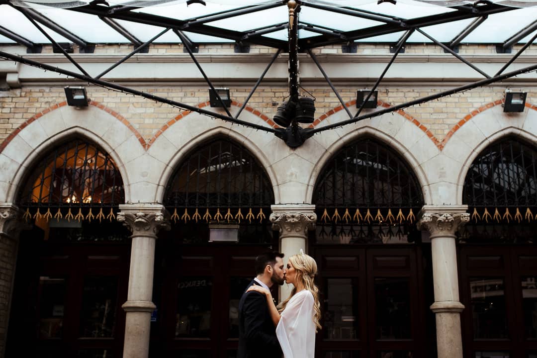 weding couple at the gaiety theatre dublin city wedding