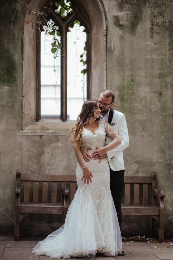 St Dunstan in the East, destination wedding photographer London
