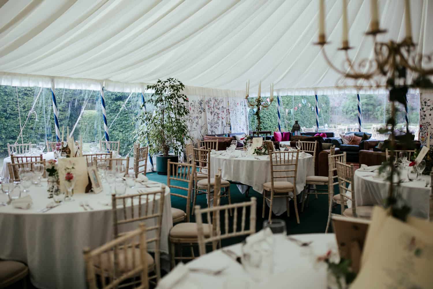 wedding reception marquee at martinstown house