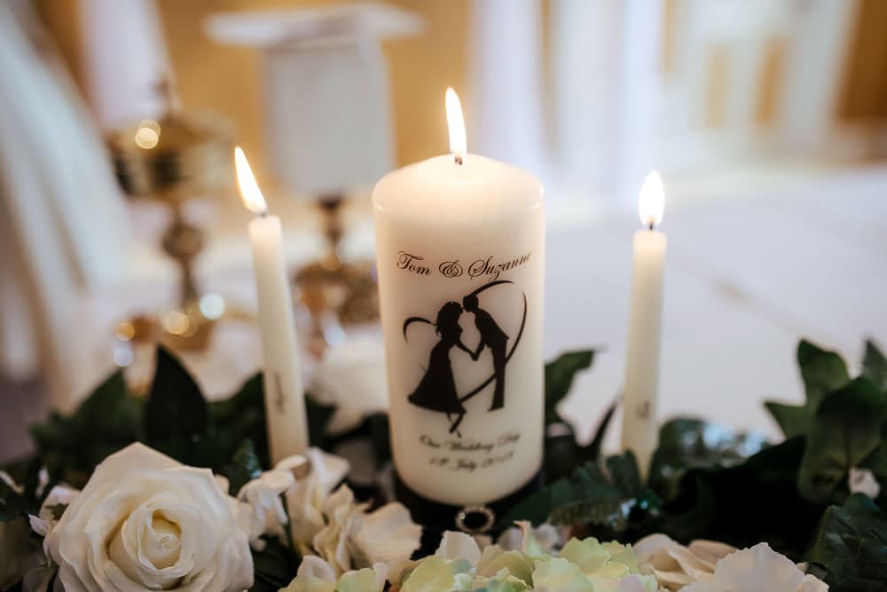 wedding candle black silhouette