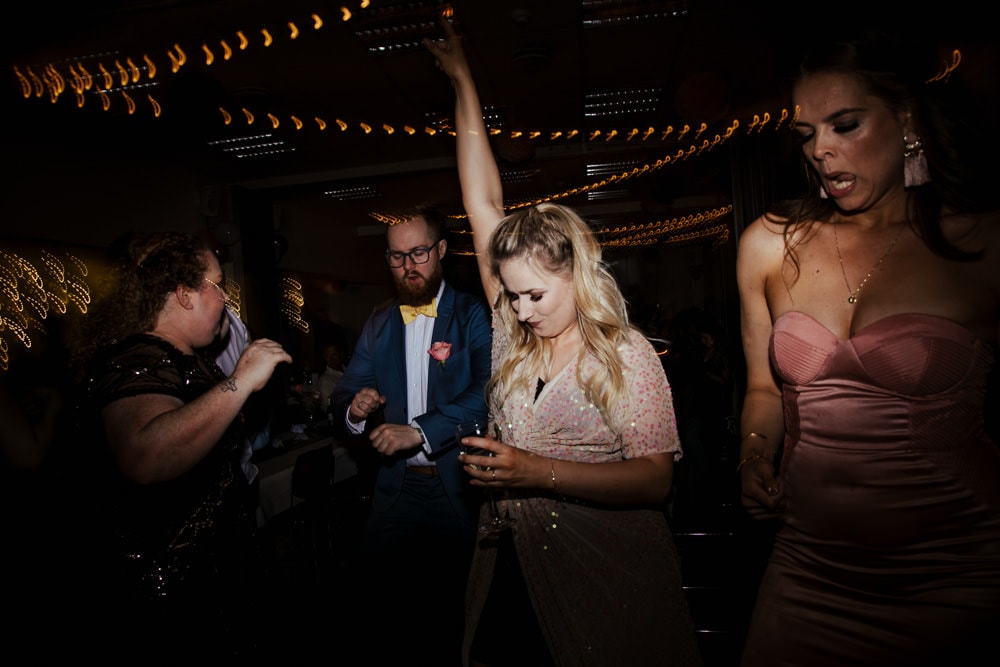 guests dancing at the wedding