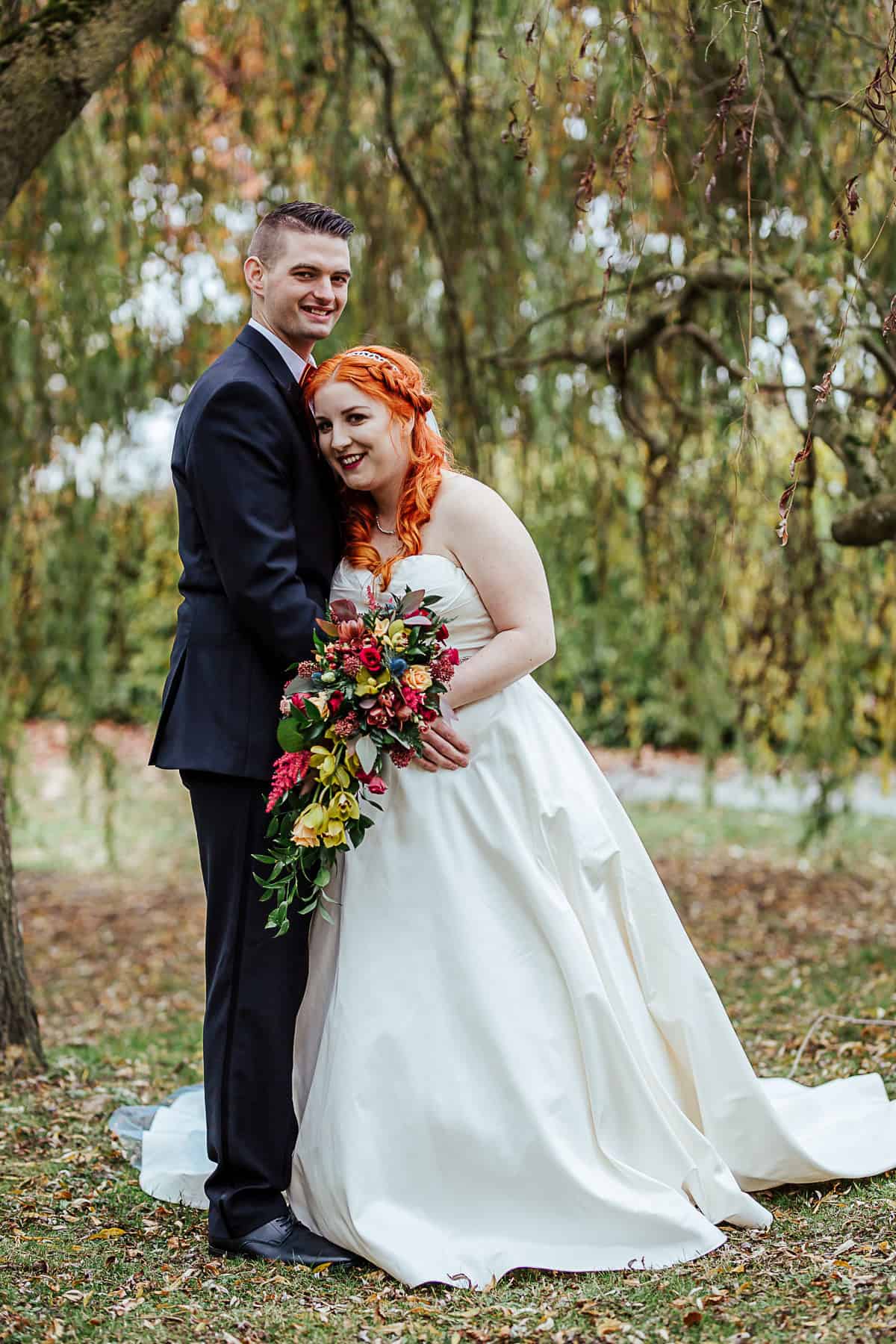 barberstown castle wedding portrait of bride and groom