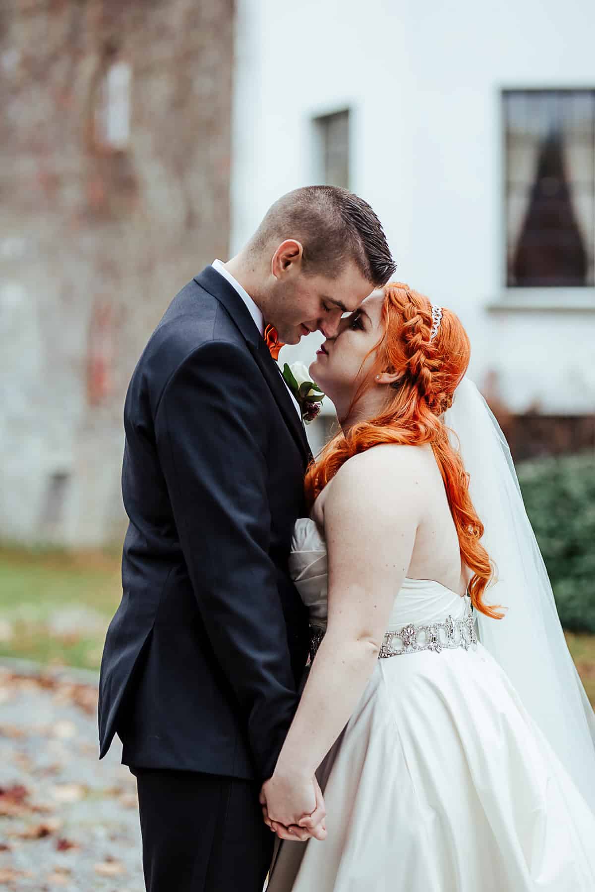 intimate portrait of bride and groom irish wedding photographer