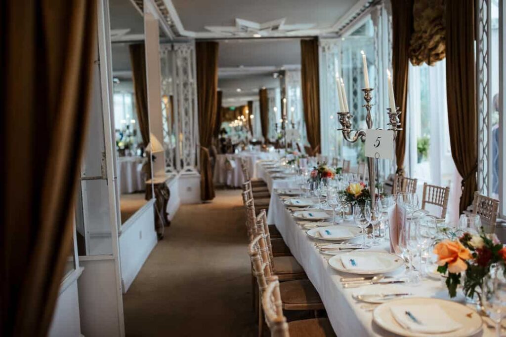 luxurious period house wedding reception at marlfield house
