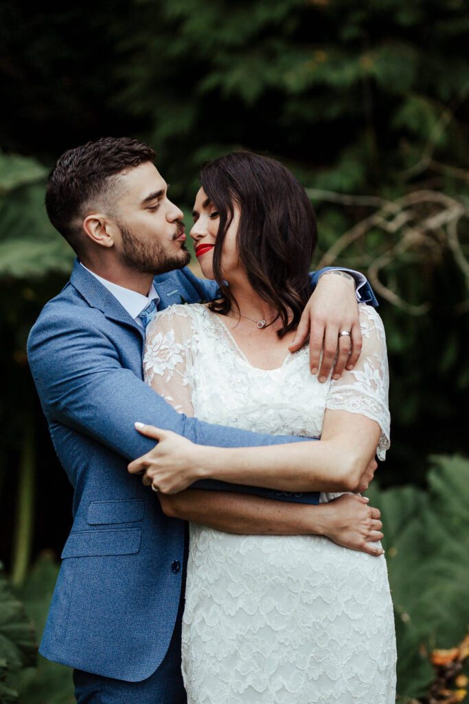 intimate photo of wedding couple natural wedding photography ireland
