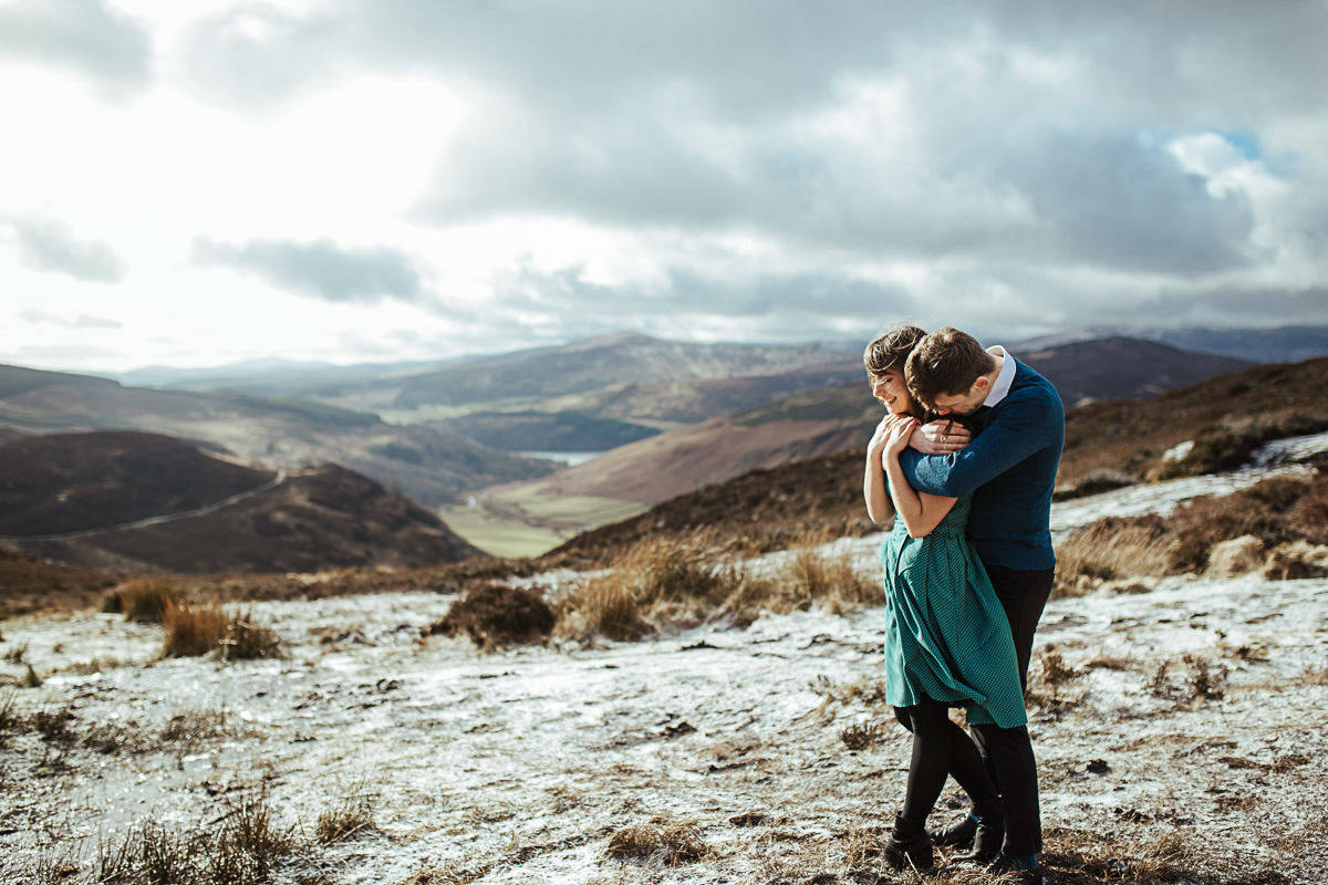 engagement photos in wicklow mountains