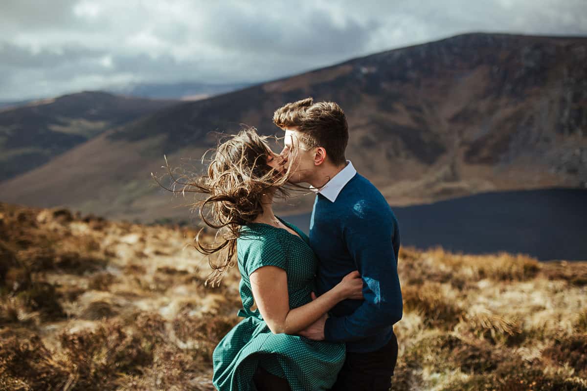 engagement session in wicklow mountains ireland