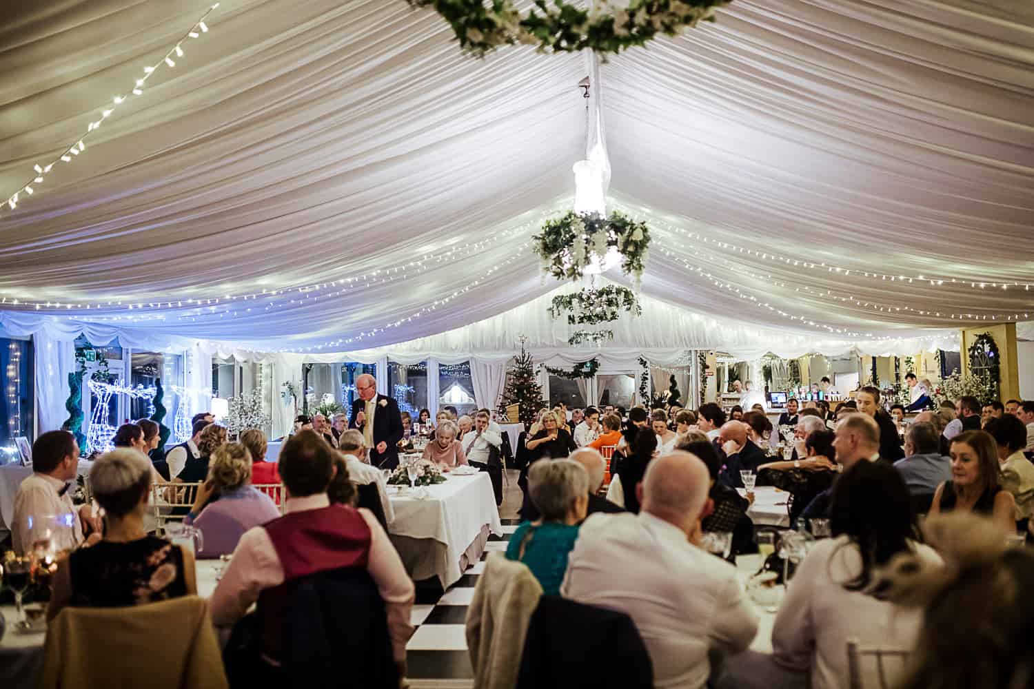 marquee for 200 guests ashley park house wedding