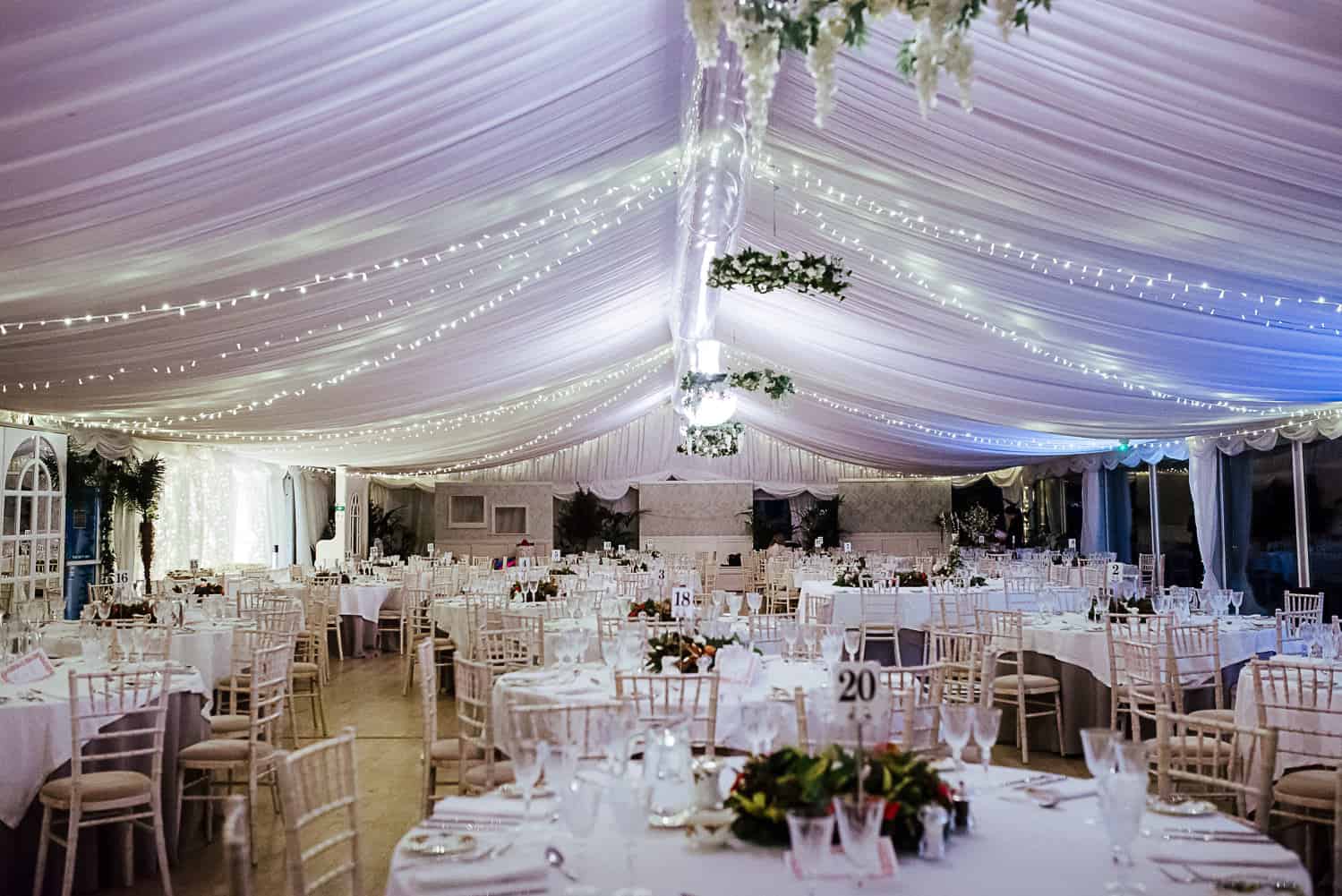 wedding marquee at ashley park house