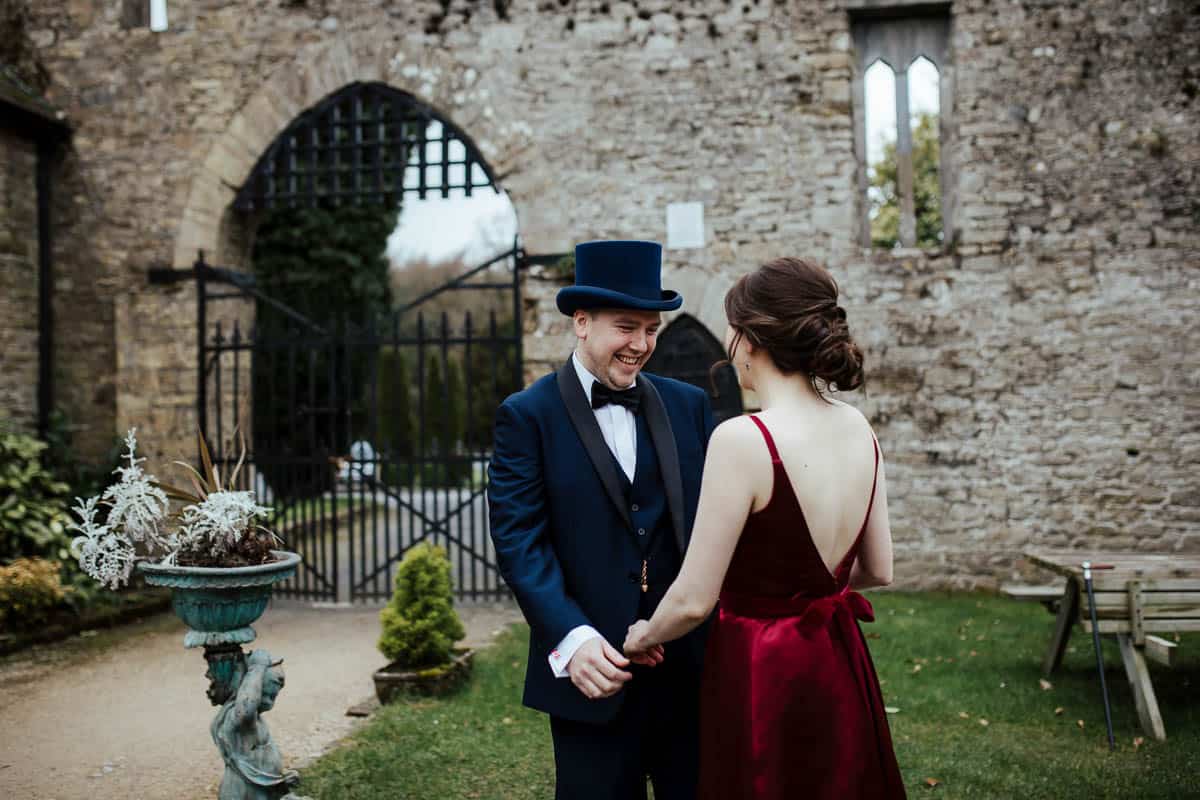 first look wedding at kinnitty castle