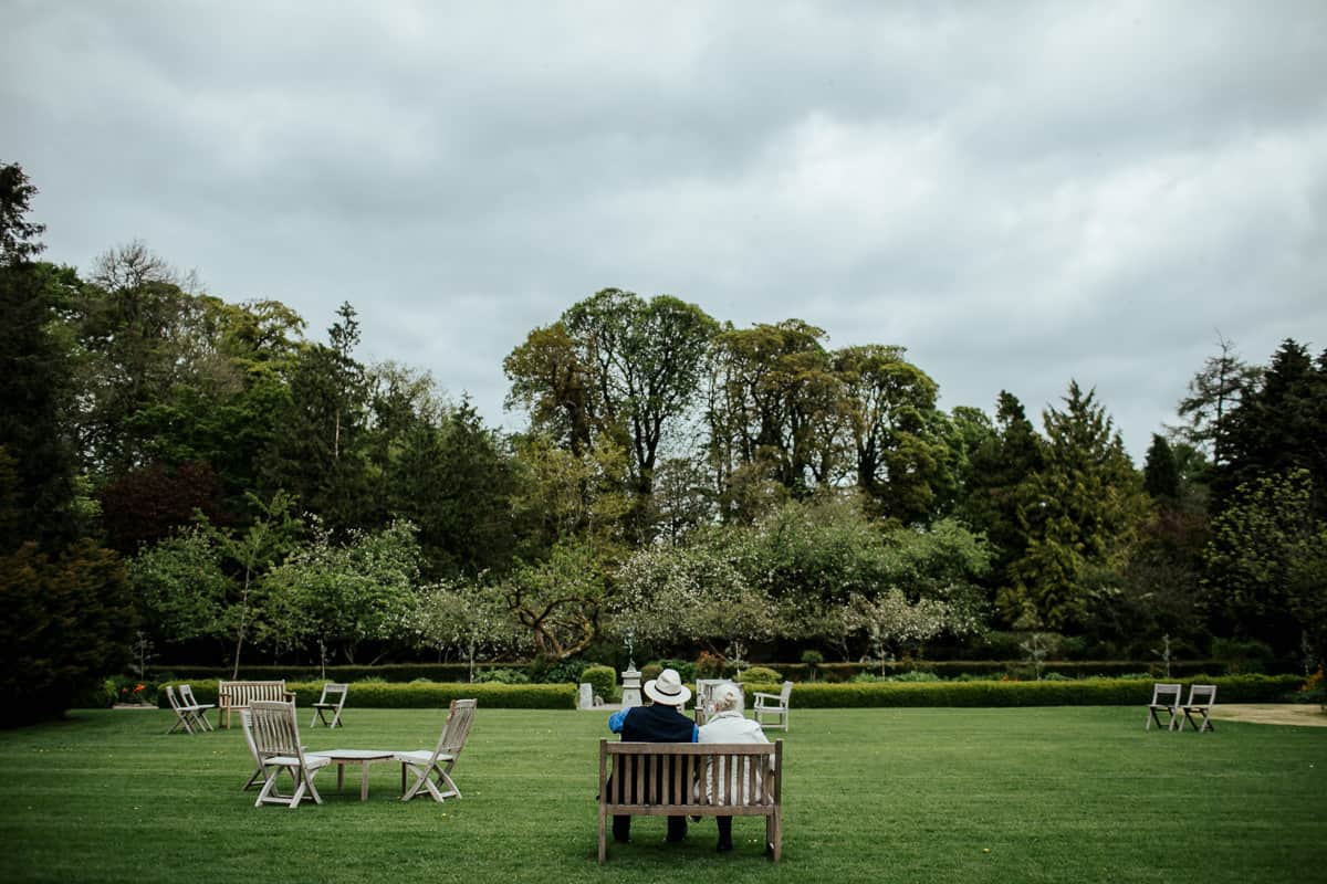 the walled garden at rathsallagh house wedding ceremony