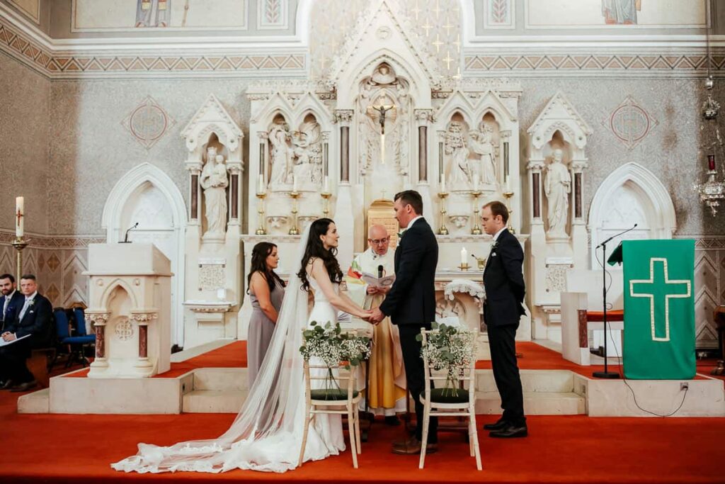 wedding ceremony at st patrick's church wicklow