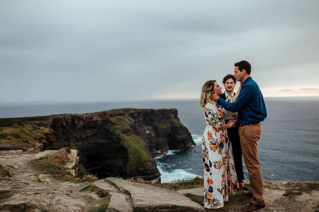 vow renewal ceremony at cliffs of moher co clare