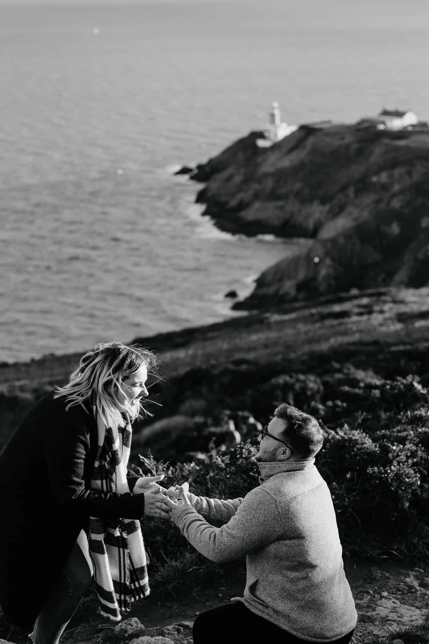surprise proposal at howth summit dublin