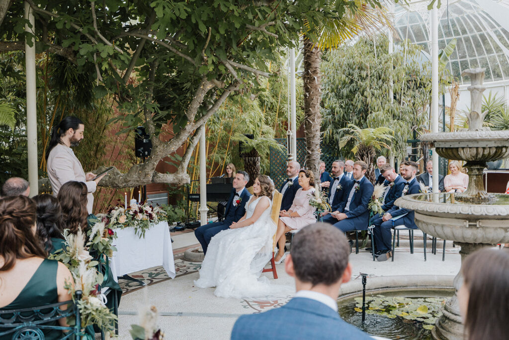 wedding ceremony in kilshane house conservatory