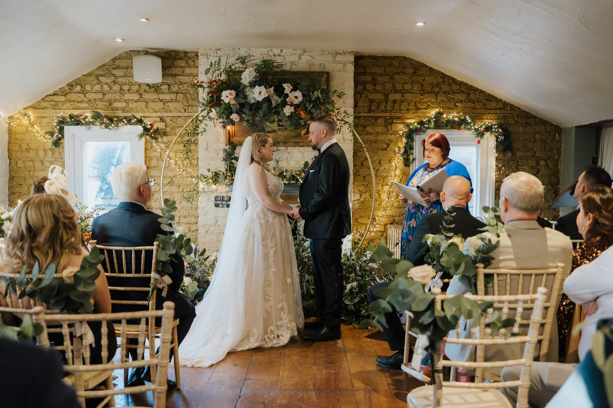 wedding ceremony at wrights anglers rest
