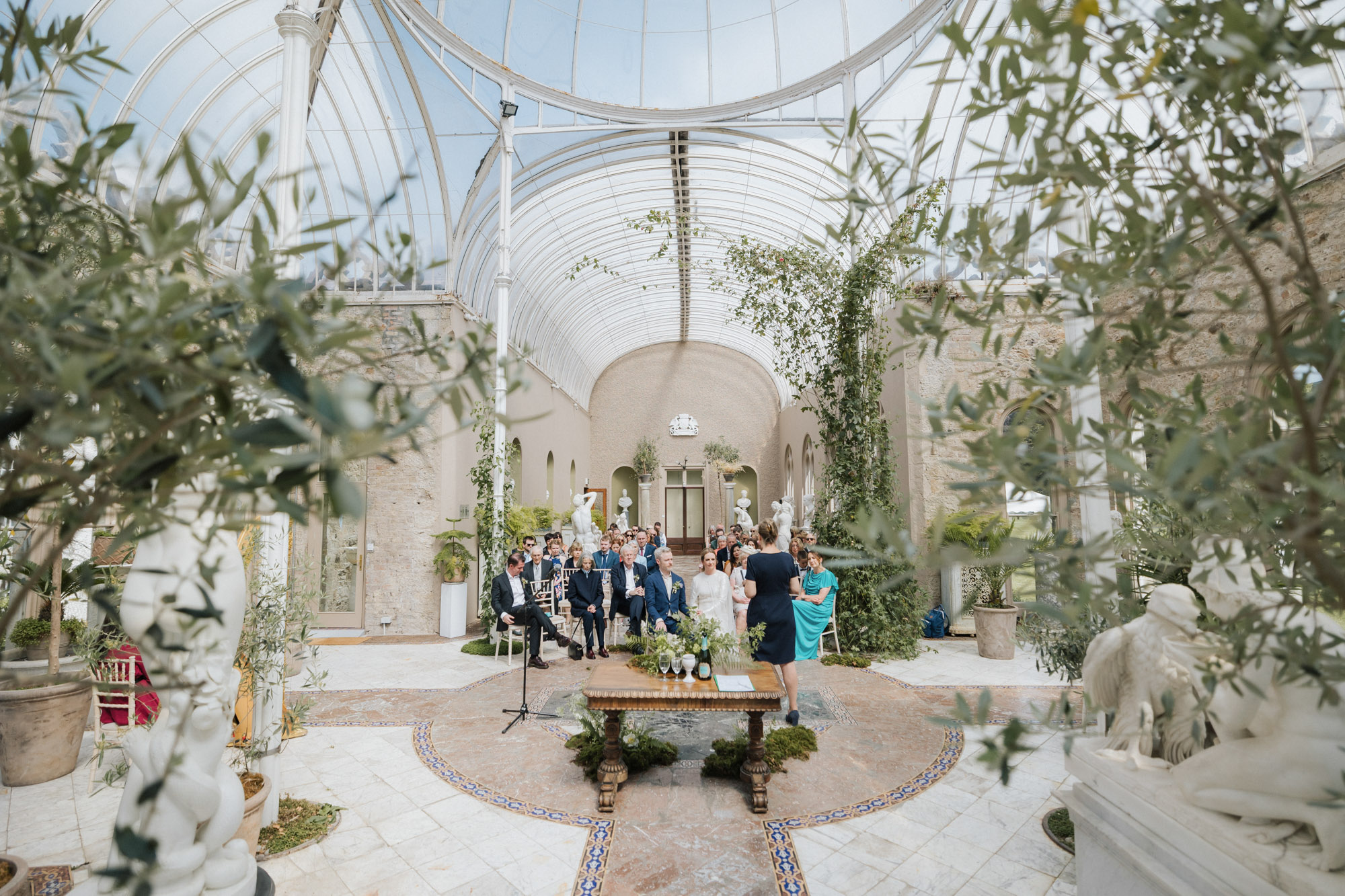 killruddery house wedding ceremony in the orangery